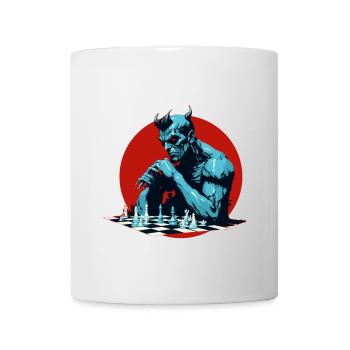 Demon Playing Chess - Mug - white - Front