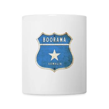 Boorama Somalia Wappen Flaggen Design - Tasse - Weiß - Vorne