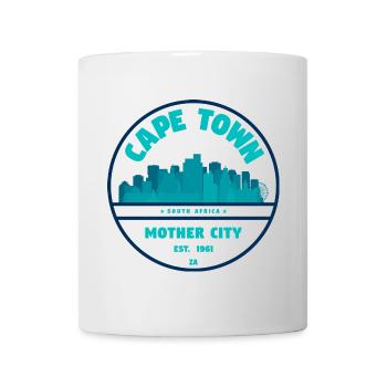Insigne de la silhouette du Cap - Mug blanc - blanc - Devant