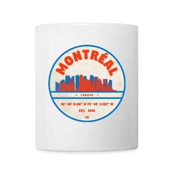 Montréal Canada Skyline Emblem Design - Mug - white - Front