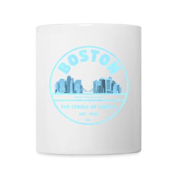 Boston Skyline Cradle of Liberty Badge - Mug - white - Front