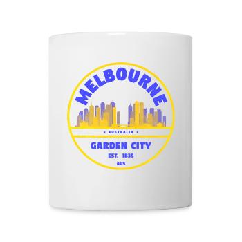 Melbourne Garden City Skyline - Mug blanc - blanc - Devant