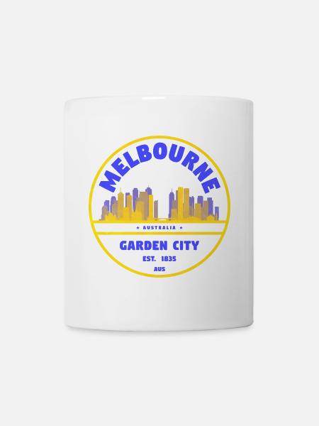 Melbourne Garden City Skyline - Mug blanc - blanc
