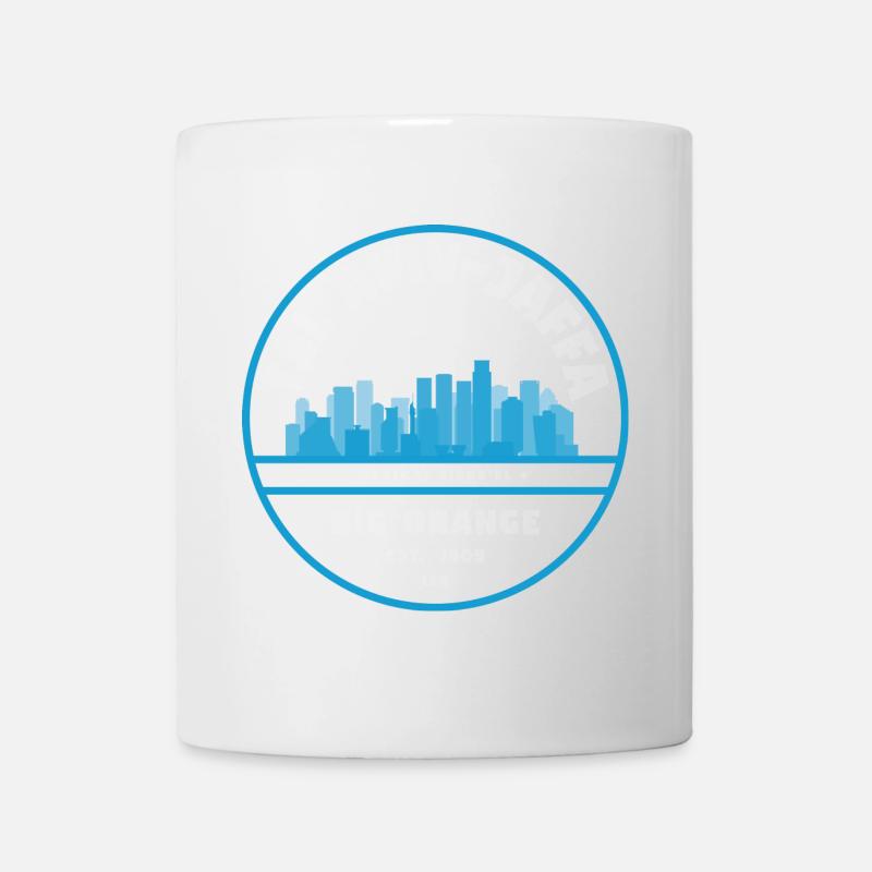 Tel Aviv Jaffa Big Orange Skyline - Tasse - Weiß