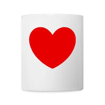 Saint-Valentin cœur rouge, st.valentin - Mug blanc - blanc - Devant
