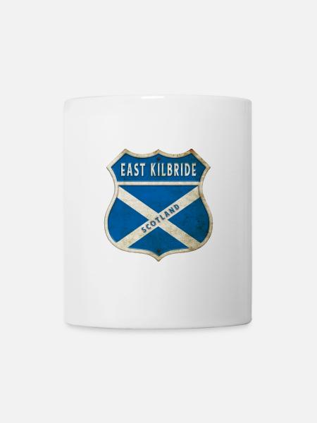 East Kilbride Schottland Wappen Flaggen Design - Tasse - Weiß