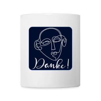DANKESCHÖN GESCHENKE - LINE ART BILDER - DANKE - Tasse - Weiß - Vorne