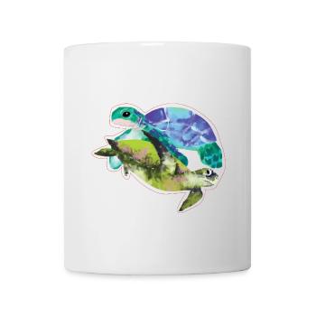 Watercolor Conductive Drop turtle - Mug - white - Front