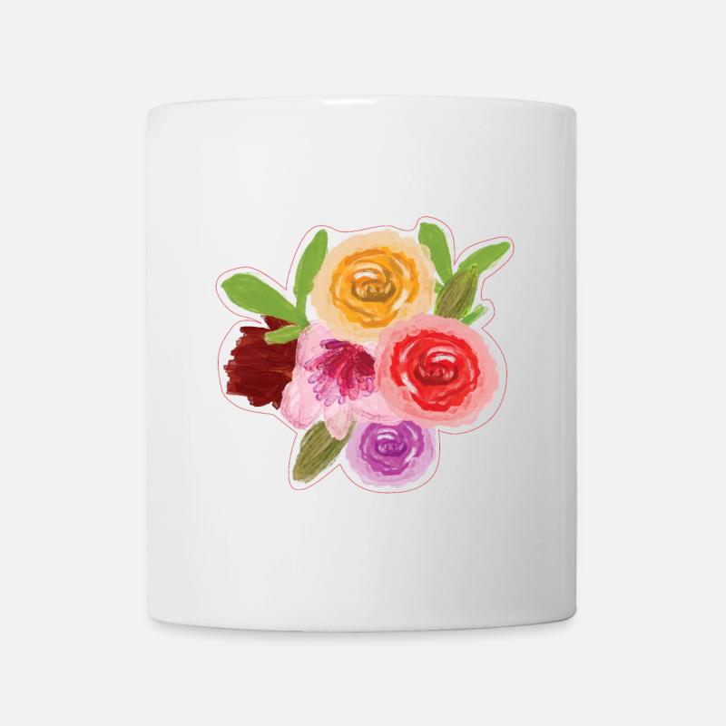 Watercolor Floral Illustration - Mug - white