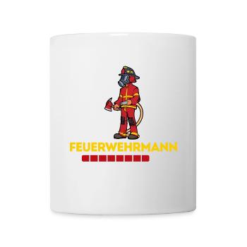 Feuerwehrschlauch Feuerwehrmann Feuerwehr Spruch - Tasse - Weiß - Vorne