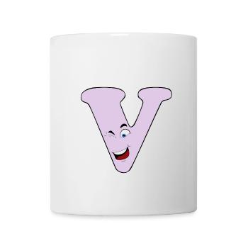 V - Tasse - Weiß - Vorne