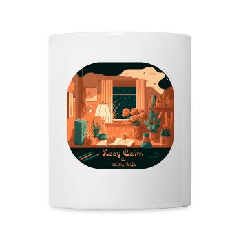 Restez calme - Mug blanc - blanc - Devant