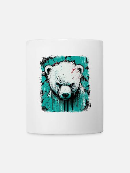 Wütender Eisbär - Tasse - Weiß