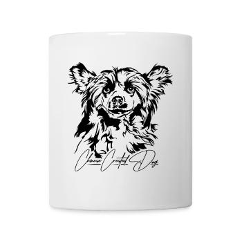 CHINESE CRESTED DOG Powderpuff Portrait Wilsigns - Tasse - Weiß - Vorne