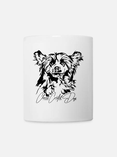 CHINESE CRESTED DOG Powderpuff Portrait Wilsigns - Tasse - Weiß