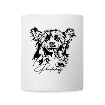 POWDERPUFF Chinese Crested Dog Portrait Wilsigns - Tasse - Weiß - Vorne