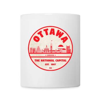 Ottawa National Capital Retro Emblem - Tasse - Weiß - Vorne