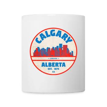 Calgary Skyline Vintage - Mug - white - Front