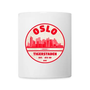 Oslo Tigerstaden Skyline Emblem - Mug - white - Front