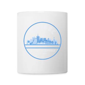 Silhouette de la capitale de La Vieille au Québec - Mug blanc - blanc - Devant
