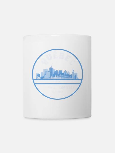 Silhouette de la capitale de La Vieille au Québec - Mug blanc - blanc