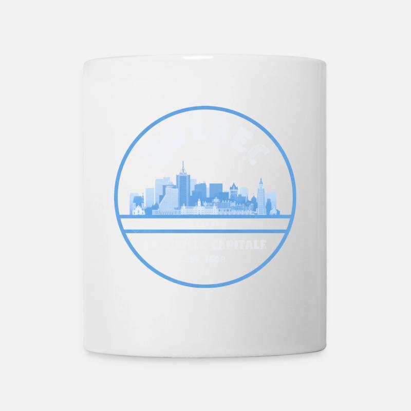 Silhouette de la capitale de La Vieille au Québec - Mug blanc - blanc