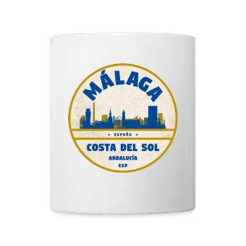 Malaga Skyline Küsten Flair - Tasse - Weiß - Vorne
