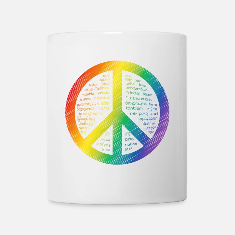 Signe de paix brillant - Mug blanc - blanc