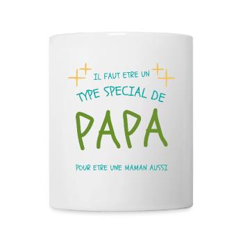 Papa spécial, maman aussi - Mug blanc - blanc - Devant