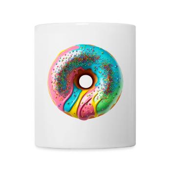 Bunte Donut Vibes - Tasse - Weiß - Vorne