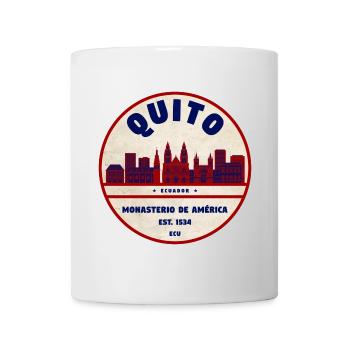 Quito Monasterio Retro Emblem 1534 - Tasse - Weiß - Vorne