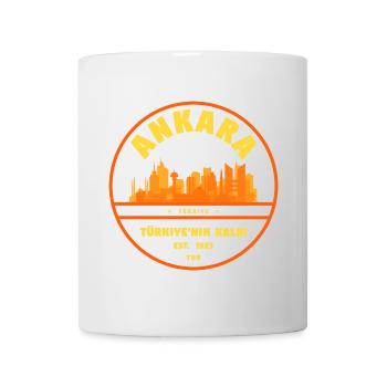 Ankara Skyline Retro Logo - Tasse - Weiß - Vorne