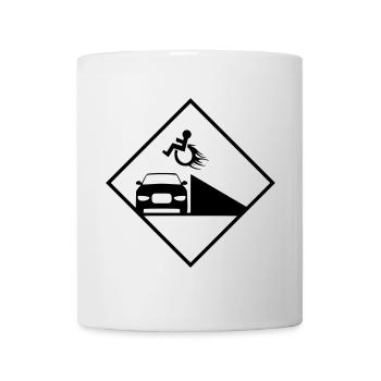 Rollstuhlfahrer springt über eine Rampe # - Tasse - Weiß - Vorne