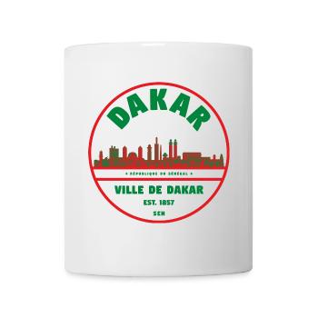 Dakar Skyline Badge - Mug blanc - blanc - Devant