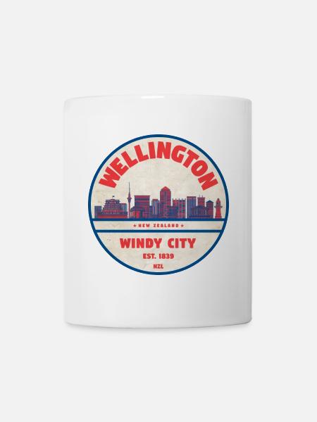 Wellington Windy City Skyline - Tasse - Weiß