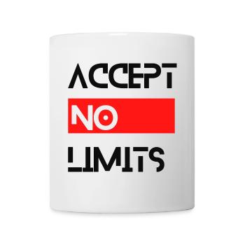 accept no limits grenzenlos erfolg motivation - Tasse - Weiß - Vorne