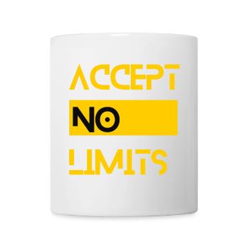 accept no limits grenzenlos erfolg motivation - Tasse - Weiß - Vorne