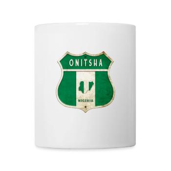 Design du drapeau d'Onitsha Nigeria - Mug blanc - blanc - Devant