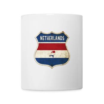 Niederlande Wappen Flaggen Design - Tasse - Weiß - Vorne