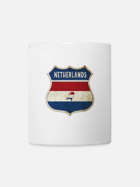 Niederlande Wappen Flaggen Design - Tasse - Weiß