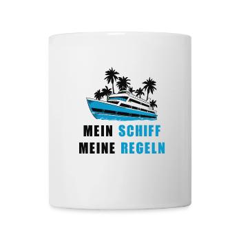 Mein Boot meine Regeln - Tasse - Weiß - Vorne