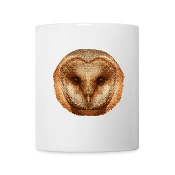 coole tierprints, Schleiereule gesicht - Tasse - Weiß - Vorne