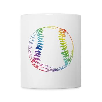 Baseball Skizze - Tasse - Weiß - Vorne