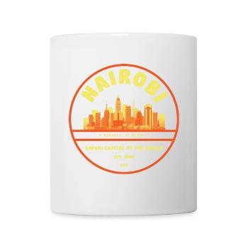 Nairobi Skyline Emblem - Tasse - Weiß - Vorne