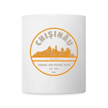 Chisinau Skyline Badge Moldova - Mug - white - Front