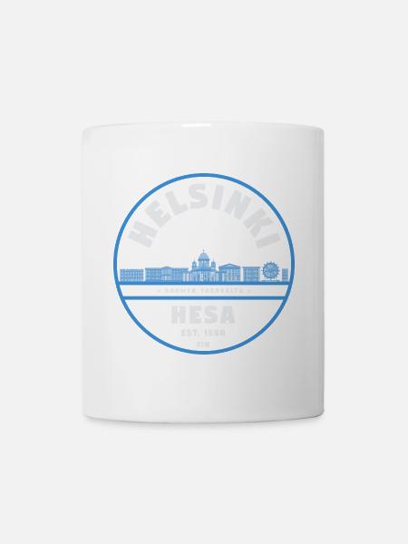 Helsinki Finnland Skyline Badge - Tasse - Weiß