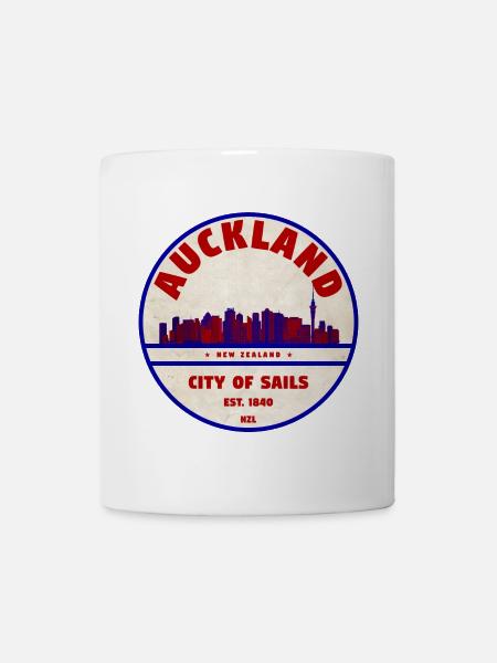 Auckland Skyline: City of Sails NZ - Tasse - Weiß