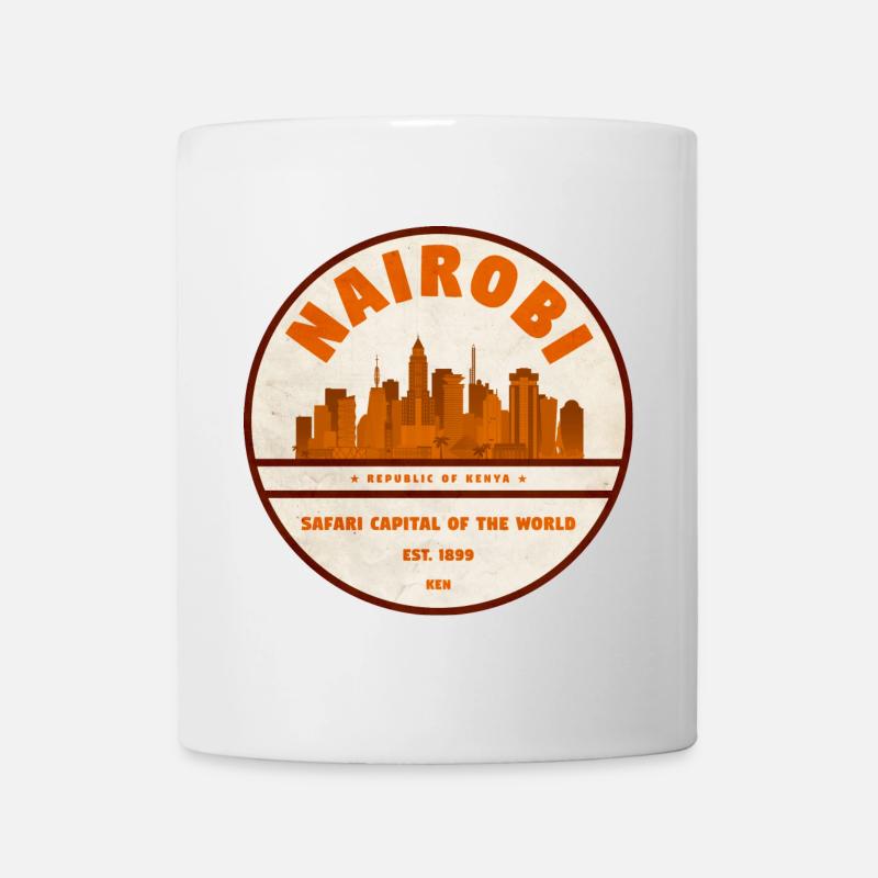 Nairobi Safari Stadt Emblem - Tasse - Weiß