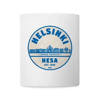Helsinki Skyline Emblem 1550 - Tasse - Weiß - Vorne