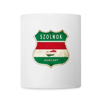 Design du drapeau de Szolnok (Hongrie) - Mug blanc - blanc - Devant